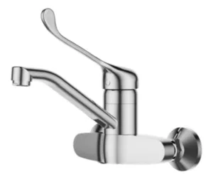 ברז קיר פיה מסתובבת ידית מרפק נגישה לנכים ניקל מבריק 2707S סיוון אופיר