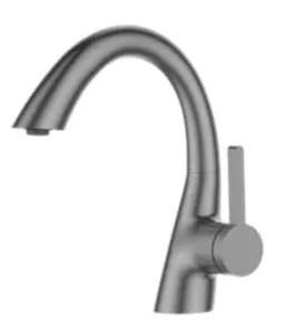 ברז פרח נמוך פיה מסתובבת אפור גרפיט 1060GR סיוון אופיר