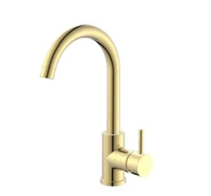 ברז פרח נמוך פיה מסתובבת זהב מבריק 1206G סיוון אופיר