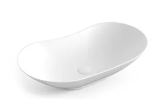 כיור מונח אובלי 64X37X16 ס"מ לבן מט 9224MW סיוון אופיר