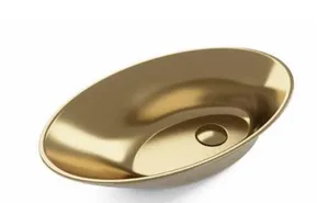 כיור חרס מונח 55X32X14 ס"מ זהב מט 9864MG1 סיוון אופיר