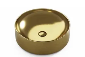 כיור חרס מונח עגול 42X42X14 ס"מ זהב מט 9457MG1 סיוון אופיר
