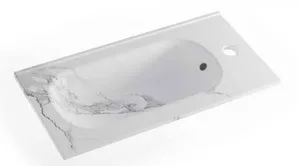 כיור חרס אינטגרלי סקיני 60X30X18 ס"מ לבן מט קלקתא 9603WC סיוון אופיר