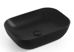 כיור חרס מונח מלבני 46X32X14 ס"מ שחור מט 9850MB סיוון אופיר