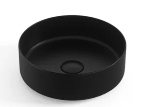 כיור חרס מונח עגול 36X36X12 ס"מ שחור מט 9469MB סיוון אופיר
