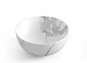 כיור חרס מונח עגול 28 ס"מ לבן מט קלקתא 9462WC סיוון אופיר