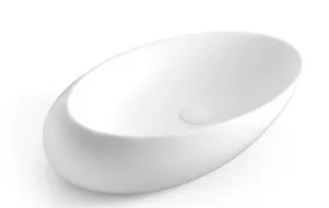 כיור חרס מונח סירה 59X37X14 ס"מ לבן מט 9863MW סיוון אופיר