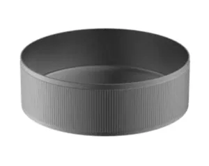 כיור נירוסטה עגול מונח עם פסים 40/12 ס"מ אפור גרפיט 9385GR סיוון אופיר