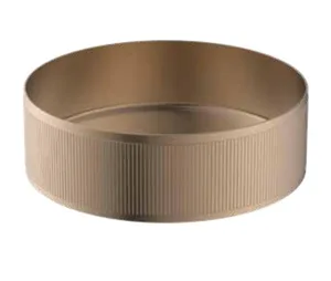 כיור נירוסטה עגול מונח עם פסים 40/12 ס"מ רוז גולד מט 9385RG סיוון אופיר