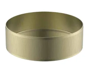 כיור נירוסטה עגול מונח עם פסים 40/12 ס"מ זהב מט 9385YB סיוון אופיר