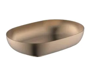 כיור נירוסטה אובלי מונח 38/56/11 ס"מ רוז גולד מט 9384RG סיוון אופיר