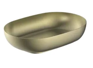 כיור נירוסטה אובלי מונח 38/56/11 ס"מ זהב מט 9384YB סיוון אופיר