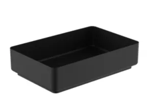 כיור נירוסטה מלבני מונח 34/52/12 ס"מ שחור מט 9383MB סיוון אופיר