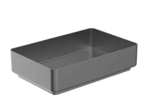 כיור נירוסטה מלבני מונח 34/52/12 ס"מ אפור גרפיט 9383GR סיוון אופיר