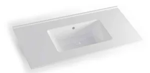 כיור חרס אינטגרלי ללא חור לברז 120X47X18 ס"מ סקיני לבן מבריק 7120WL סיוון אופיר