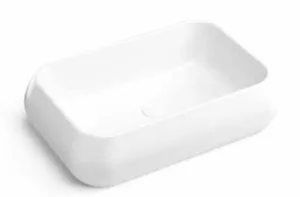 כיור חרס מונח מעוצב 62X42X16 ס"מ לבן מט 9846MW סיוון אופיר