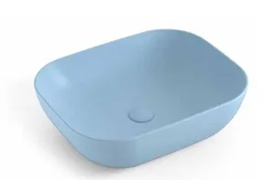 כיור חרס מונח מלבני 50X40X14.5 ס"מ תכלת מט 9851BL סיוון אופיר