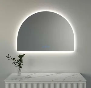 מראה קריסטל חצי ירח 120/70 ס"מ עם חיבור BLUETOOTH מפשיר אדים ונורת לד 5078 סיוון אופיר