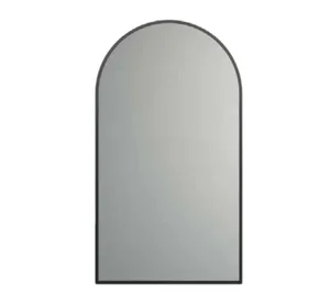 מראה קריסטל מעוצבת חצי אליפסה 50/90 ס"מ מסגרת שחורה 6072B סיוון אופיר