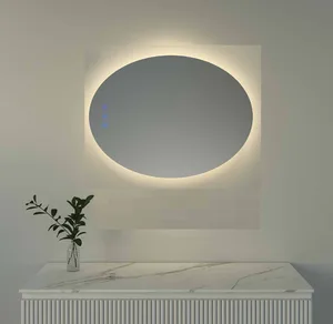 מראה קריסטל אובלית 80/60 ס"מ עם נורת לד ומפשיר אדים 19767 סיוון אופיר