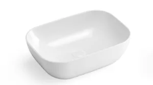 כיור חרס מונח 36X25X11.5 ס"מ לבן מבריק 9850WS סיוון אופיר