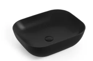 כיור חרס מונח מלבני 50X40X14.5 ס"מ שחור מט 9851MB סיוון אופיר