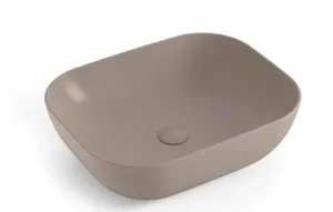 כיור חרס מונח מלבני 50X40X14.5 ס"מ מוקה מט 9851MK סיוון אופיר