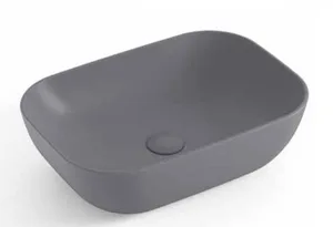 כיור חרס מונח 46X32X14 ס"מ אפור מט 9850MG סיוון אופיר