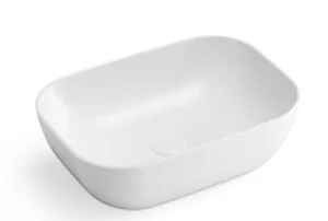 כיור חרס מונח 36X25X11.5 ס"מ לבן מט 9850MWS סיוון אופיר