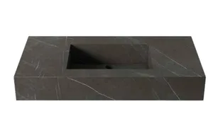 כיור גרניט פורצלן 100/46 ס"מ בעובי 15 ס"מ אפור מט קלקתא סיוון אופיר