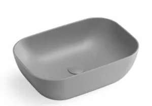 כיור חרס מונח 36X25X11.5 ס"מ אפור מט 9850MGS סיוון אופיר