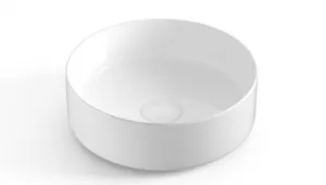 כיור חרס מונח עגול 36X36X12 ס"מ לבן מבריק 9469W סיוון אופיר