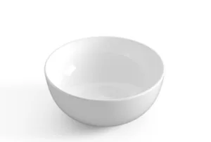 כיור חרס מונח עגול שפה דקה 28 ס"מ לבן מבריק 9462W סיוון אופיר