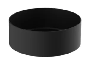 כיור נירוסטה עגול מונח 36/12 ס"מ שחור מט 9386MB סיוון אופיר