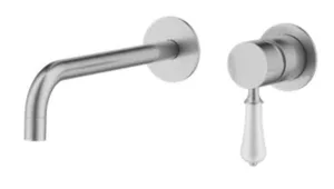 מערכת קיר ידית חרס לבנה ניקל מוברש 1905CB סיוון אופיר