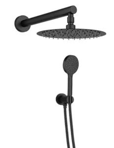 סט רחצה למקלחת 5 חלקים עגול שחור מט S22B סיוון אופיר