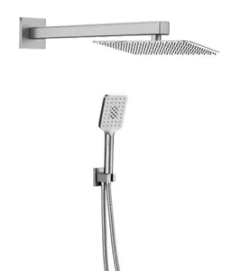 סט רחצה למקלחת 5 חלקים מרובע ניקל מבריק S24 סיוון אופיר