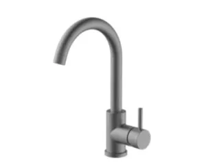 ברז פרח נמוך פיה מסתובבת אפור גרפיט 1206GR סיוון אופיר