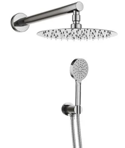 סט רחצה למקלחת 5 חלקים עגול ניקל מבריק S22 סיוון אופיר