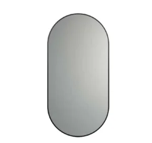 מראה קריסטל מעוצבת אליפסה 60/120 ס"מ מסגרת שחורה 6071B סיוון אופיר