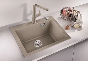 כיור מטבח 49.7X50.8X22 ס"מ בלנקו PLEON 5 פלאון 5 BLANCO מקורי באחריות ניגא!!! יבוא רשמי! BLANCO בלנקו