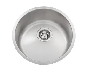 כיור מטבח נירוסטה יחיד עגול 42.8X18.5 ס"מ דגם אמבר AMBAR שוני SHONY