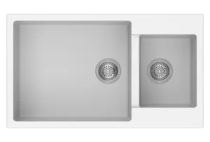 כיור גרניט גדול במיוחד עם קערית שאריות 49.2X85.2X20 ס"מ דגם לפיס LAPIS שוני SHONY