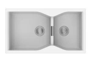 כיור מטבח גרניט כפול 49.5X89.5X23 ס"מ אמטרין AMETRINE שוני SHONY