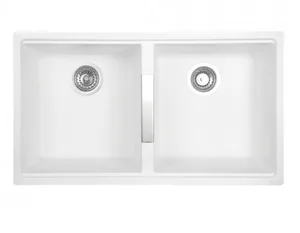 כיור מטבח גרניט כפול ועמוק במיוחד 46.3X80.4X24 ס"מ שארק יו SHARK ND שוני SHONY