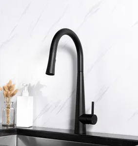 ברז מטבח נשלף שני מצבים דגם אנג'ל ANGEL שחור מט 138606 שוני SHONY