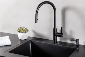 ברז מטבח נירוסטה נשלף דגם מייבל MAYBLE שחור מט 52911 שוני SHONY