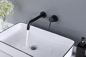 ברז קיר עם ידית צד שחור מט 138623 שוני SHONY