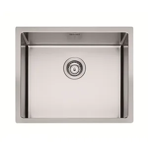 כיור נירוסטה אקווטופ דגם נטורליס 58 למטבח 44X58X20 ס"מ התקנה שטוחה N5440 AQUATOP