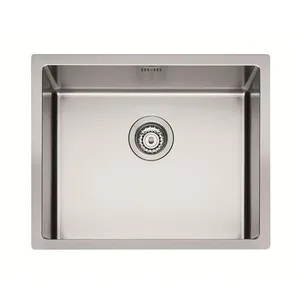 כיור נירוסטה אקווטופ דגם נטורליס 50 למטבח 44X54X20 ס"מ התקנה שטוחה N5040 AQUATOP